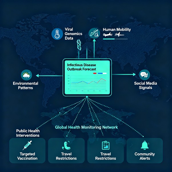 AI-driven epidemiology model forecasting infectious disease hotspots using real-time multi-modal data